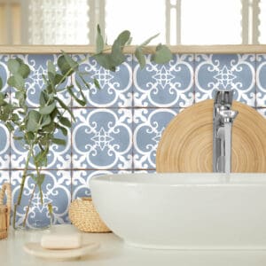 Design 9 Traditional tile transfers stickers wall Vintage Victorian Moroccan retro mosaic