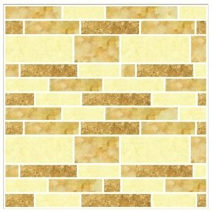 [Cream Subway] Mosaic tile stickers transfers travertine stone KITCHEN BATHROOM peel and stick