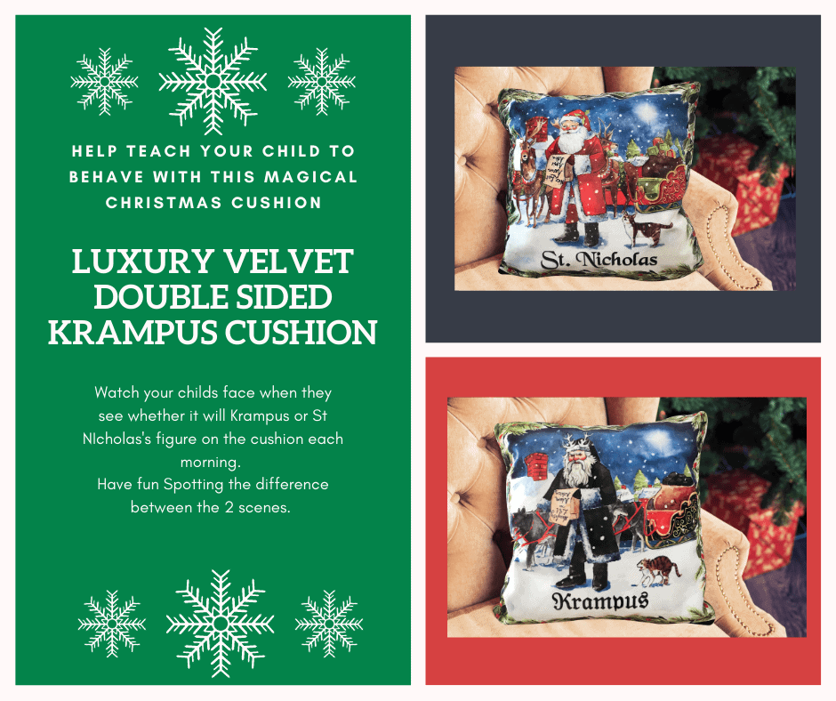 christmas krampus and santa claus double sided christmas 2 krampus and santa claus double sided