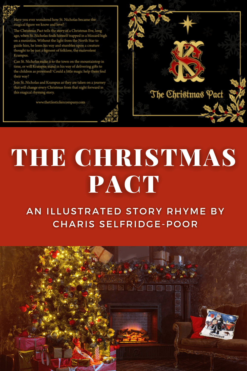 Beautiful softback luxury gold foil krampus book- a christmas eve rhyming tale Beautiful softback luxury gold foil krampus book- a christmas eve rhyming tale